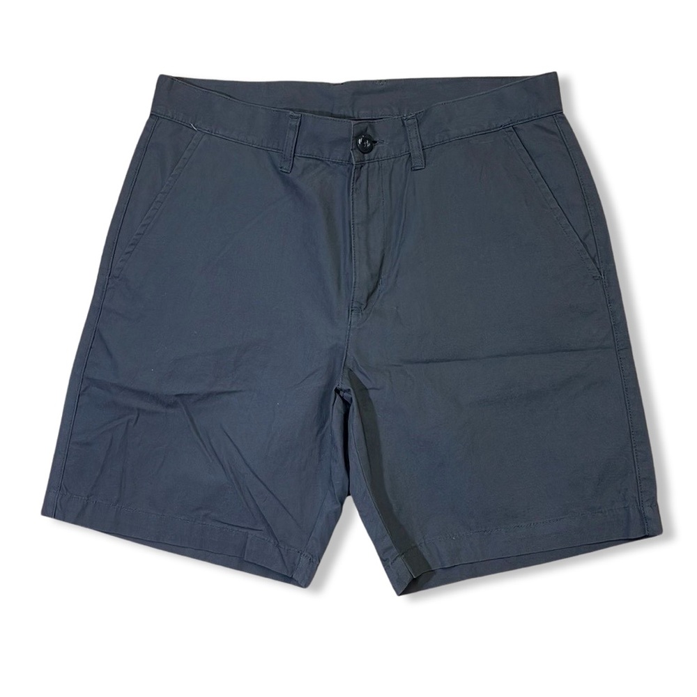Patagonia mens 31 gray solid organic cotton flat front outdoor shorts EUC